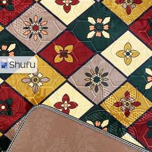 Tapis gaufré moderne Shufu antidérapant et antiallergique pour la maison et le bureau, à poils moyens et doux, nettoyage facile, mousse haute densité, durable - Product Image 1