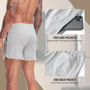 <b>men</b> fleece <b>shorts</b> cotton soft fabric elastic waist casual <b>lounge</b> gym summer comfort daily use apparel - Product Image 4