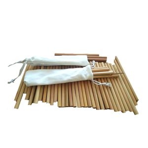 Pajita de bambú reutilizable ecológica adecuada para restaurantes, bares, cafeterías, fiestas, uso diario de bebidas, duradera y segura de reutilizar - Product Image 1