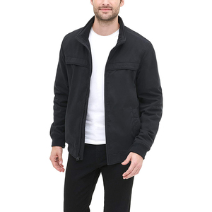 Blousons aviateur en toile pour homme, coupe ajustée, vêtements d'extérieur modernes et élégants avec col, poignets et ourlet côtelés doux, réversible, écologique - Product Image 4