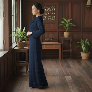 ผู้ผลิตเสื้อคลุมเคบายะแบบไม่ต้องรีด รุ่นไวรัล ปี 2025 ผ้าเครปซี ไม่ต้องรีด พร้อมส่ง ราคาถูกจากโรงงานโดยตรง - Product Image 3