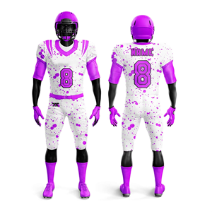 ชุดฝึกซ้อมฟุตบอลอเมริกันสำหรับผู้ใหญ่ชุดเสื้อผ้าทอลายทแยงแขนสั้นผ้าสแปนเด็กซ์แบบมีสไตล์ - Product Image 3