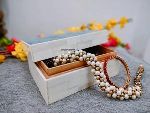 Nueva Caja Decorativa para Guardar Objetos, Hecha a Mano, Moderna y Duradera, con Diseño Rectangular y Patrón de Mosaico Chevron - Product Image 2