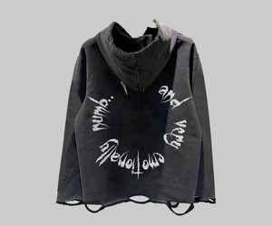Sudaderas con capucha orgánicas personalizadas de lavado ácido informales para hombre 100% algodón sólido básico temporada de invierno XL a 6XL tallas con logotipo frontal al mejor precio - Product Image 3