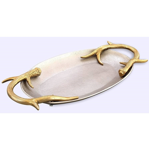 Bandeja rectangular de Metal de acero inoxidable de primera calidad, vajilla para alimentos, bebidas, frutas, suministro de desayuno, Platos y platos, bandeja - Product Image 3