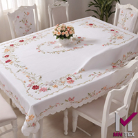 DERNIÈRE collection de nappes à broderie florale en coton/lin avec point de trou pour un usage domestique et toutes les occasions