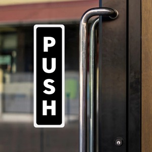 Venta caliente Pull and Push Home Office Sign Vertical 2x7x2 Anodizado Door Handle Instruction Sign - Product Image 2
