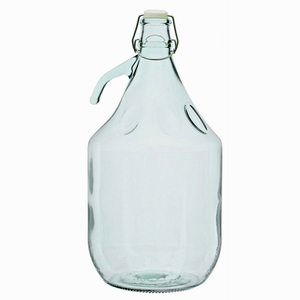 <span class=keywords><strong>Bouteille</strong></span> Growler en verre transparent de <span class=keywords><strong>5</strong></span> <span class=keywords><strong>litres</strong></span> avec poignée et bouchon en alu et couvercle supérieur pivotant pour le stockage de jus de fruits de bière demijohn - Product Image 1