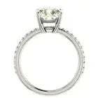 AAA+ Quality 3.02 Ct Vvs1:- Near <b>White</b> <b>Round</b> Moissanite Diamond Engagement Ring 925 Silver Cus-Jew57 - Product Image 2