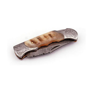 Couteau pliant professionnel en Damas, personnalisable OEM, qualité industrielle, couteau de poche multifonctionnel portable pour le camping en extérieur - Product Image 5