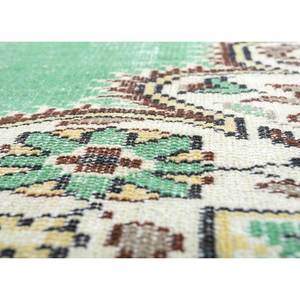 พรมขนสัตว์สีเขียววินเทจถักมือ ลายเมดัลเลียนสไตล์โบโฮ รูปทรงสี่เหลี่ยมผืนผ้า สำหรับตกแต่งบ้าน ทางเข้าบ้าน ห้องโถง-Pae-3237 - Product Image 3