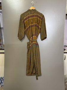 Kimono long en soie fait à la main robe de nuit douce pour femmes Robes de mariée personnalisées automne printemps col en V - Product Image 5