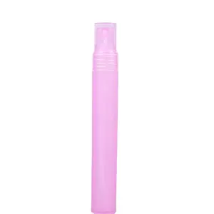 गर्म बिकने वाली गुलाबी छोटी परफ्यूम एटमाइज़र शीशियाँ स्प्रे पंप मिनी परीक्षक बोतलों के साथ नमूना प्लास्टिक की बोतल