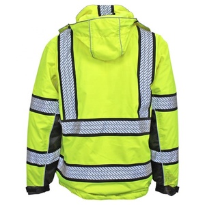 100% Polyester <span class=keywords><strong>t</strong></span>ùy chỉnh Hi VIS an toàn quần áo không ANSI phản chiếu mùa đông bảo hộ lao động với logo - Product Image 4