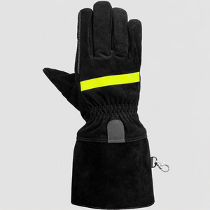 Gants de pompier Amber Long en cuir de vachette fendu, avec index renforcé, membrane PU, EN 659 - Product Image 1