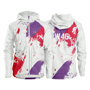 Veste à capuche décontractée imperméable écologique en nylon coupe-vent respirante à séchage rapide légère avec fermeture éclair pour 4 jeux - Product Image 1