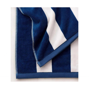 Trendy Quick Dry Blue Striped <b>Beach</b> <b>Towels</b> Made of 100% Cotton GOTS Certified With Tailored Options Perfect for Golf Household - Product Image 5