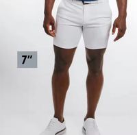 Blanc décontracté Golf Polyester hommes Shorts Logo personnalisé séchage rapide humidité entraînement couleur unie Cargo Shorts Golf pantalons courts