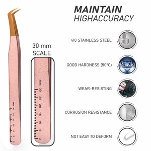 แหนบต่อขนตาเพิ่มวอลลุ่ม75องศาเครื่องมือขนตาแม่นยำสำหรับการทำพัดลมพร้อมกล่องเครื่องมือสำหรับขนตาปลอม - Product Image 4