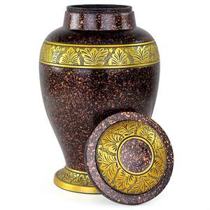 Hand Carved Solid Brass Urn for Human Pet Ashes High Standard Quality <b>Memorial</b> <b>Keepsake</b> Decorative Adult Cremation Urn - Product Image 4