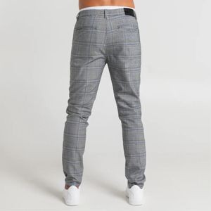 Pantalon anti-rides pour homme Pantalon à carreaux gris polyvalent teint uni-Coupe confortable et design intemporel pour toute occasion - Product Image 4