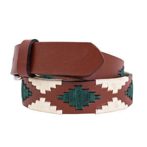 เข็มขัดหนังโปโลสำหรับขี่ม้าปรับแต่งได้เข็มขัดหนังปักลายหนังแบบหัวเข็มขัดด้านบนอุปกรณ์สำหรับการขี่ม้า - Product Image 4