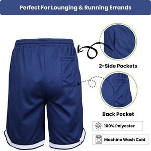 Shorts de sport pour homme à taille élastique en mesh - 100% polyester écologique - Product Image 6