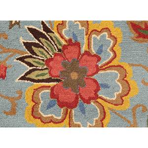 Alfombra de Lana Azul Hacienda, Tejida a Mano, con Diseño Floral, para el Hogar, Sala de Estar, Pasillo, Entrada, 9x12, Grosor de 10 mm, Alfombras Jaipur EU - Product Image 3