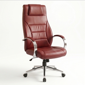 Silla de Oficina Moderna de Malla, con Reposabrazos de Acero y Cuero PU, Giratoria, Ajustable, con Base con Ruedas, Asiento Ergonómico, para Uso Comercial, Hotel y Hogar - Product Image 4