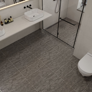 Azulejos de porcelana modernos antideslizantes rústicos de color gris oscuro Pisos de cerámica duraderos para uso en interiores y exteriores para la pared interior de la villa - Product Image 2
