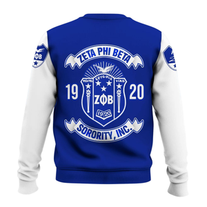 Sweat-shirt à col rond pour femme Zeta Phi Beta Sorority, bleu, lettre grecque 1920, brodé - Product Image 2