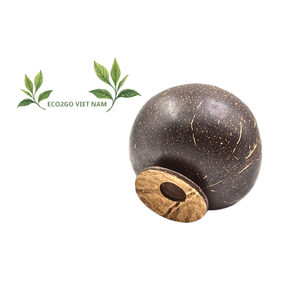 Hot Trending 2025 tasses à crème glacée en coquille de noix de coco/tasse en coquille de noix de coco de haute qualité avec support fabriqué à Eco2go Vietnam - Product Image 2