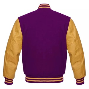 Chaqueta Varsity de poliéster 2025 con brazos de cuero personalizados 100 para hombre, chaquetas con letras de calidad para hombre, nueva Alta Calidad 2025 - Product Image 6