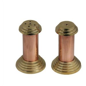 Juego de Salero y Pimentero de Latón Hecho a Mano de Lujo con Tono de Latón Natural y Diseño Funcional, Ideal para Uso en el Hogar y Restaurantes - Product Image 1