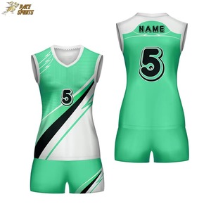 Ensemble d'uniformes de volley-ball pour femmes personnalisés Gilet sans manches imprimé par sublimation Vêtements de sport d'équipe en polyester respirants - Product Image 1