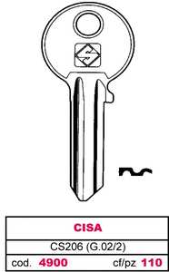 Llave Asc Cs206 (g.Vac 2) Cisa - Product Image 1