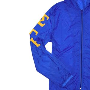 Sigma แกมมา Rho sgrho แจ็กเก็ตแบบเบา, 100ฟ้าโพลีเอสเตอร์สีกรีกแขนตัวอักษรพูเดิ้ลแพทช์ windbreaker sorority - Product Image 3