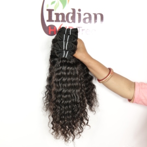 <b>Cheap</b> 100% Natural Color Black Kinky Silky Bundle wave Deep Wave Remy Indian Human Hair <b>Extensions</b> for Women - Product Image 1