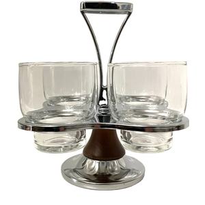 Elegante soporte de madera y metal para vidrio, vajilla pulida con espejo, vajilla Ideal para el hogar, artículos de Hotel, organizador de vajilla - Product Image 1