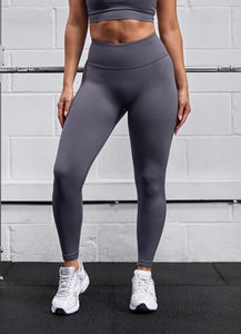 Mallas deportivas de punto transpirables para mujer, pantalones de Yoga de cintura alta para gimnasio, deporte, informal, correr, pantalones de Yoga de cintura media para Casual - Product Image 3