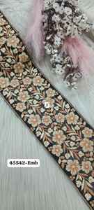 Bordes de encaje floral bordados hechos a mano para diseñadores y boutiques. Oferta para vestidos de novia uso étnico blusas saris - Product Image 4