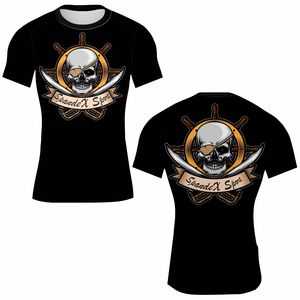 Vente en gros Rush Guard à manches courtes Rash Guard Gilet 100% polyester Quick Dry Rush Guard pour hommes - Product Image 3