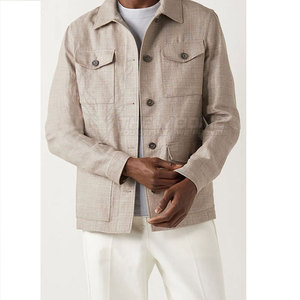 Veste de travail classique pour homme, en toile robuste, tissu résistant, poche fonctionnelle, veste confortable pour un usage quotidien - Product Image 3