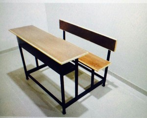 2025, Banco escolar duradero de hierro fundido y madera para exteriores, serie Profesional, modelo de lugar General, muebles de Patio - Product Image 4