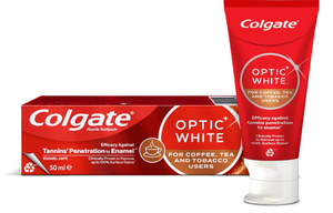Dentifrice blanchissant Colgate Optic White pour les utilisateurs de café, de thé et de tabac (50 ML) - Product Image 4