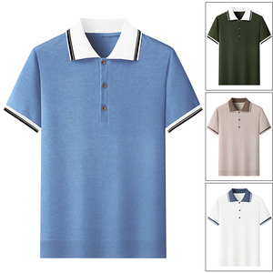 เสื้อกอล์ฟแขนสั้นสำหรับผู้ชายเสื้อโปโลลำลองพิมพ์ลายระบายอากาศฤดูร้อนออกแบบได้ตามต้องการ - Product Image 1