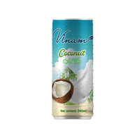 Boisson au lait de coco purée saveur naturelle RTD 100% lait de coco frais en conserve 250ml 330ml Boîte en vrac OEM ODM Marque privée pour la vente en gros