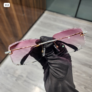 Nouveau tendance personnalisé glacé hommes lunettes Bling Bling Moissanite diamant lunettes de soleil boîte miroir Hip Hop marque bijoux de luxe - Product Image 1
