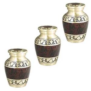 Fancy Decorated Aluminum Small Keepsake Cremation <b>Urn</b> Set of 4 Blue Decorative <b>Urns</b> Keepsakes Memorial <b>Urn</b> <b>Ashes</b> - Product Image 6