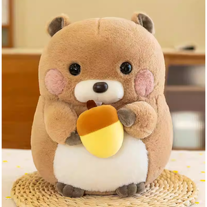 Peluche di Lontra Marrone da 10 Pollici con Ghianda, Giocattolo Divertente e Scherzoso per Bambini 5-7 Anni Unisex - My Store - Product Image 2